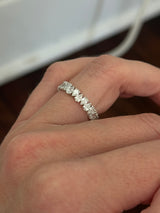 White gold 2.23ct pear shape lab diamond eternity band
