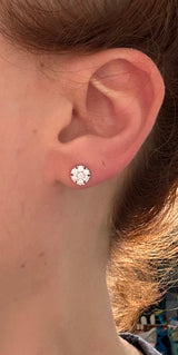 White gold 0.66ct lab diamond earrings with push backs