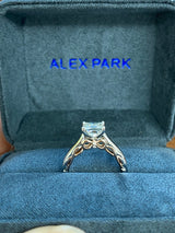 GIA CERTIFIED 1 CT PRINCESS CUT WHITE+ ROSE GOLD ENGAGEMENT RING