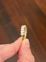 Yellow gold oval lab diamond band