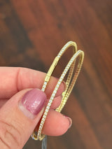 Wrap around lab diamond flex bracelets available in white and yellow gold