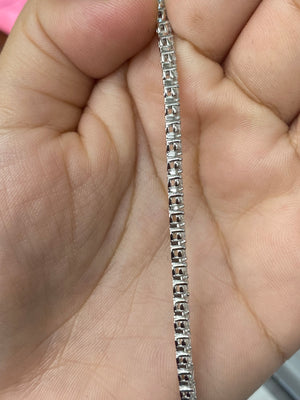 3.78CT Lab 3 prongs 7 inches Tennis Bracelet