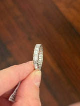 White gold 2.43ct emerald cut lab diamond eternity band