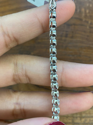 6.45 CT LAB 7 INCHES BEZEL TENNIS BRACELET