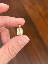Yellow gold 2.67ct scissor cut lab diamond pendant