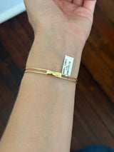 Yellow gold 0.29ct natural diamond flex bracelet