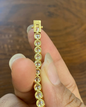 11.73 CT Lab YELLOW 7.25 inches Tennis Bracelet