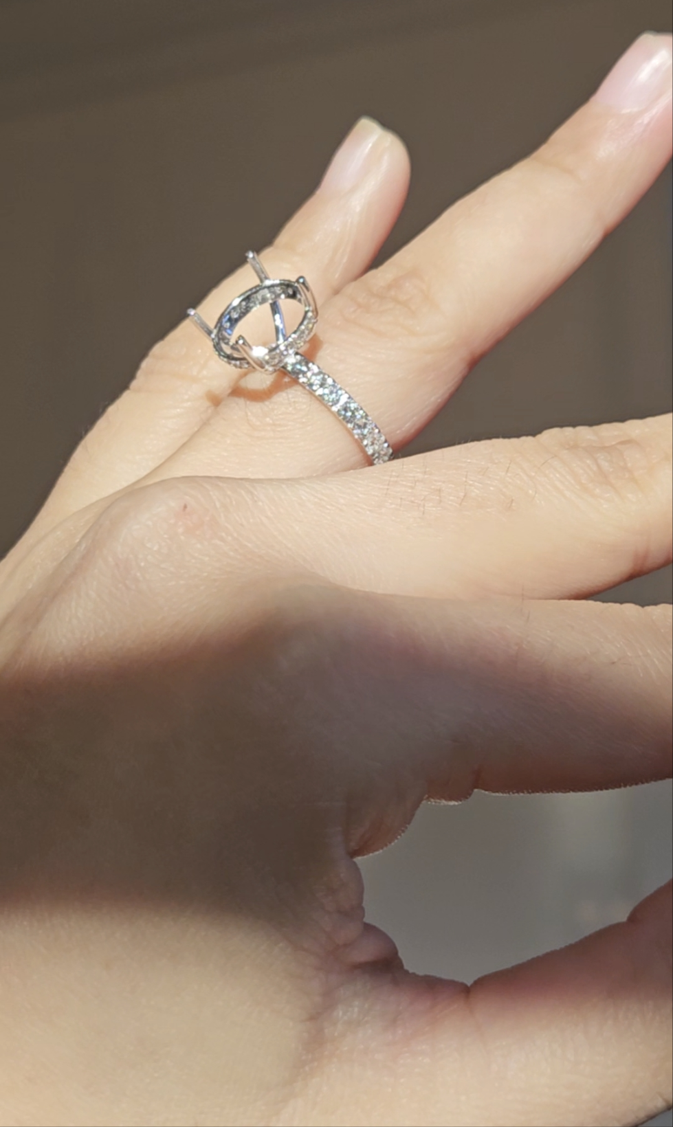 18k white  gold  engagement ring setting