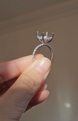 18k white  gold  engagement ring setting