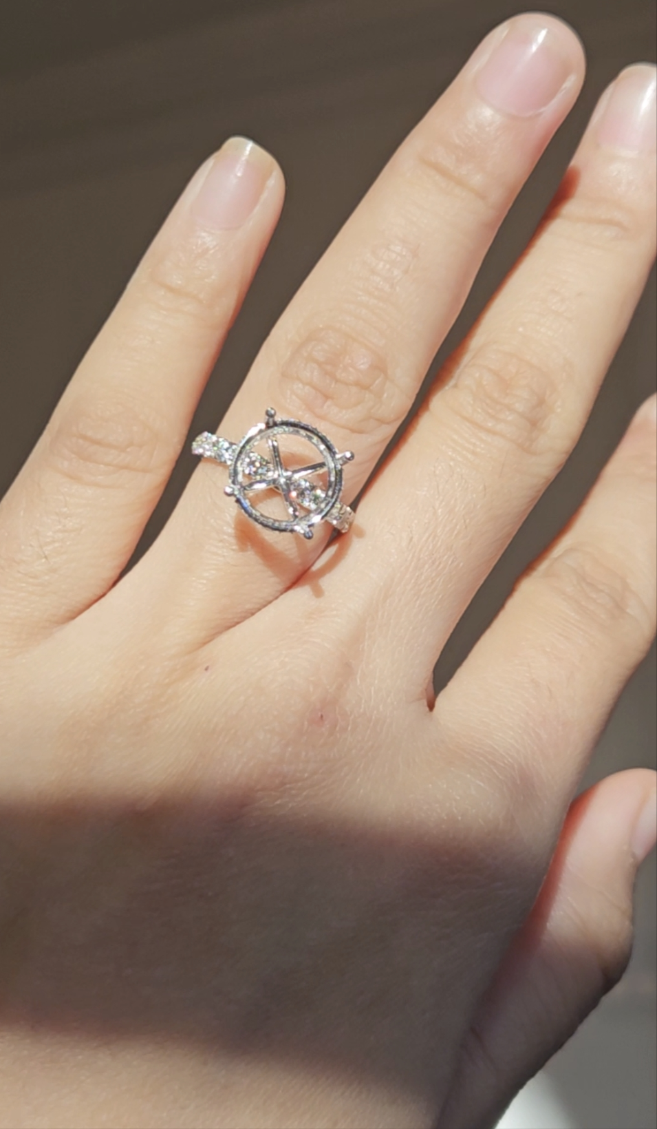 18k white  gold  engagement ring setting