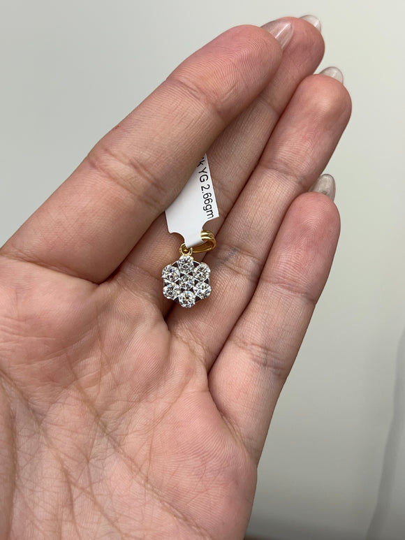 1.31CT 14K YELLOW PENDANT