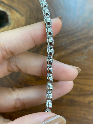 11.74 ct Lab 6.5 inches Bezel Tennis Bracelet