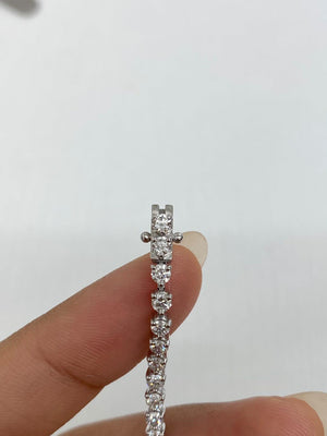 4.02 CT LAB 3 PRONGS TENNIS BRACELET