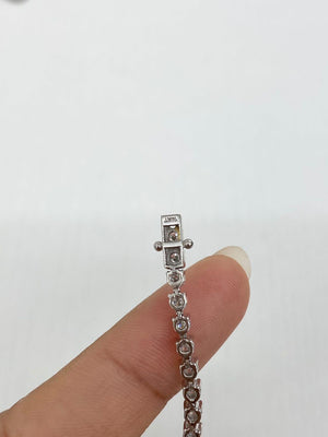 4.02 CT LAB 3 PRONGS TENNIS BRACELET