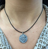 Antique Inspired Viking Necklace Sterling Silver and diamonds