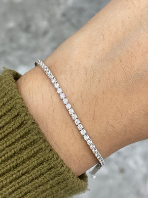 2.22 CT Lab 7 Inches Tennis Bracelet
