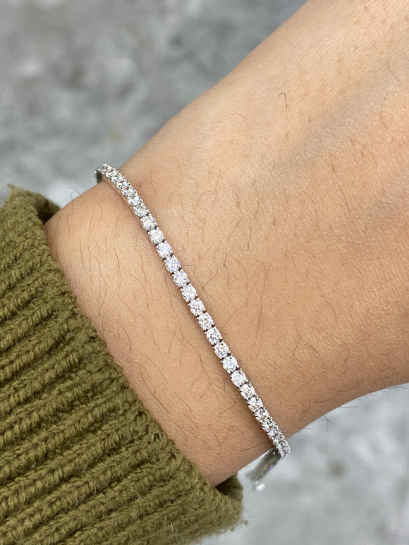 2.22 CT Lab 7 Inches Tennis Bracelet