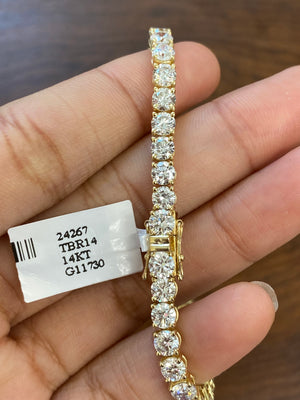 11.73 CT Lab YELLOW 7.25 inches Tennis Bracelet