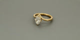 IGI Certified 1 ct Oval Lab Diamond V-shaped Ring