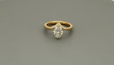 IGI Certified 1 ct Oval Lab Diamond V-shaped Ring