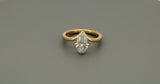 IGI Certified 1 ct Oval Lab Diamond V-shaped Ring