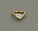 IGI-Certified 1 CT Pear Curve Lab-Grown Diamond Ring