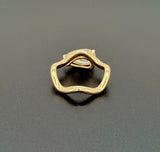 IGI-Certified 1 CT Pear Wavy Lab-Grown Diamond Ring