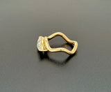 IGI-Certified 1 CT Pear Wavy Lab-Grown Diamond Ring