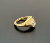 IGI-Certified 1 CT Pear Bezel Lab-Grown Diamond Ring