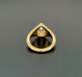 IGI-Certified 1 CT Pear Bezel Lab-Grown Diamond Ring