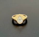 IGI-Certified 1 CT Pear Bezel Lab-Grown Diamond Ring