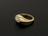 IGI-Certified 1 CT Marquise Bezel Lab-Grown Diamond Ring