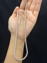 16 cttw Lab 17 inches Yellow Gold Tennis Necklace