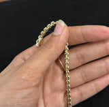 4.84 cttw Lab Bezel setting 7 inches Yellow Tennis Bracelet