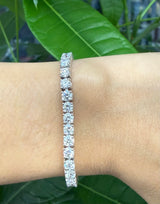 7.08 cttw Lab Diamond Platinum 7 Inches Tennis Bracelet
