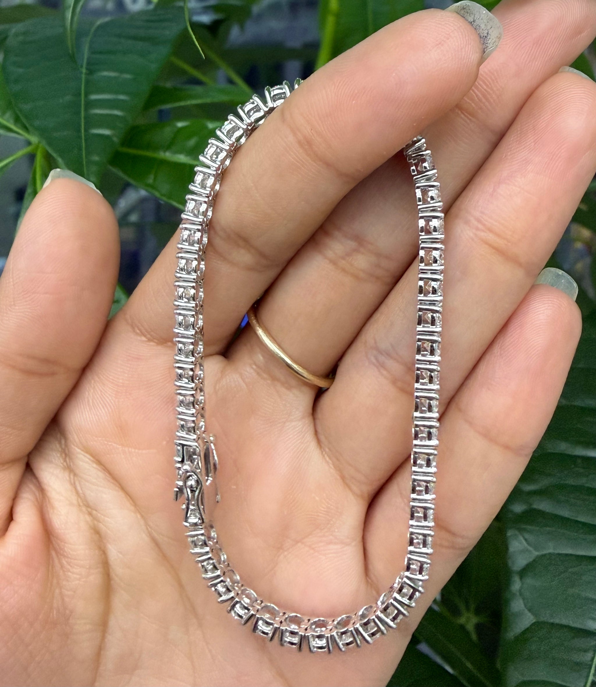 7.08 cttw Lab Diamond Platinum 7 Inches Tennis Bracelet