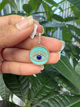 14K Yellow Gold Evil eye Pendant