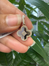 14KT Yellow Gold MOP & Dia Clover Pendant