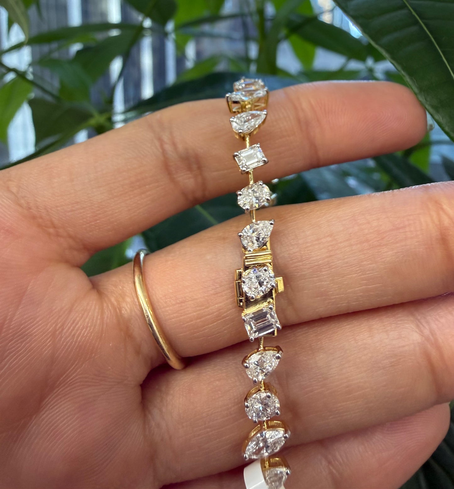 7.08Ct Multi Shape Lab Diamond 7 inches  Tennis Bracelet