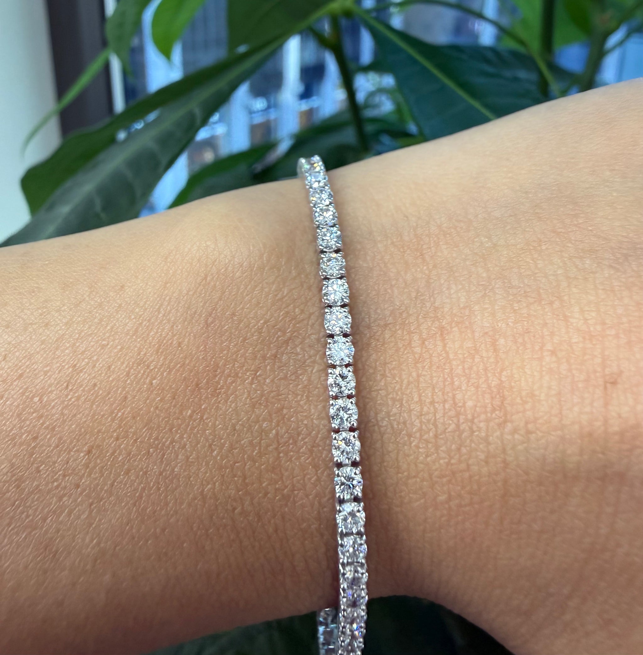 3.6CT Round Lab Diamond Tennis Bracelet