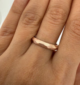 Faceted Wedding Band For Men & Women
