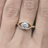 Evil Eye 14k Lab Diamond Ring