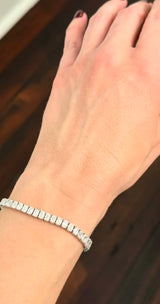 10.15Ct Emerald cut Lab Diamond Tennis Bracelet