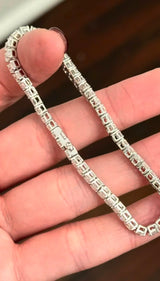 10.15Ct Emerald cut Lab Diamond Tennis Bracelet