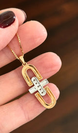 Rose & White Gold Lab Diamond Necklace