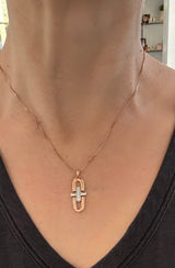 Rose & White Gold Lab Diamond Necklace