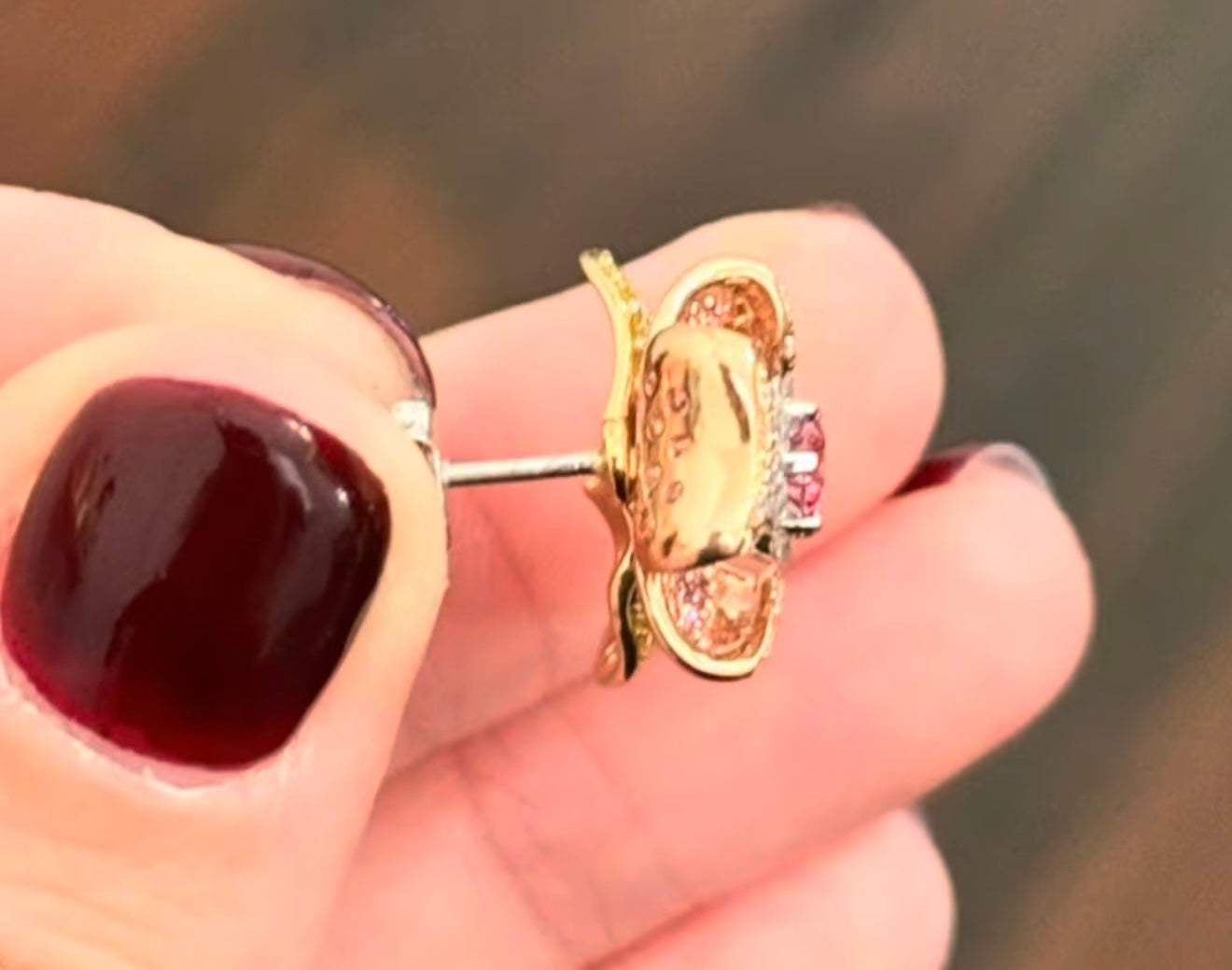 White, Rose & Yellow Gold Pink, Yellow & White Lab Diamond Earring