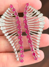 White Gold Tappered Baguette Lab Diamond Earrings