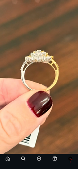 Yellow & Pear Shape Lab Diamond Ring