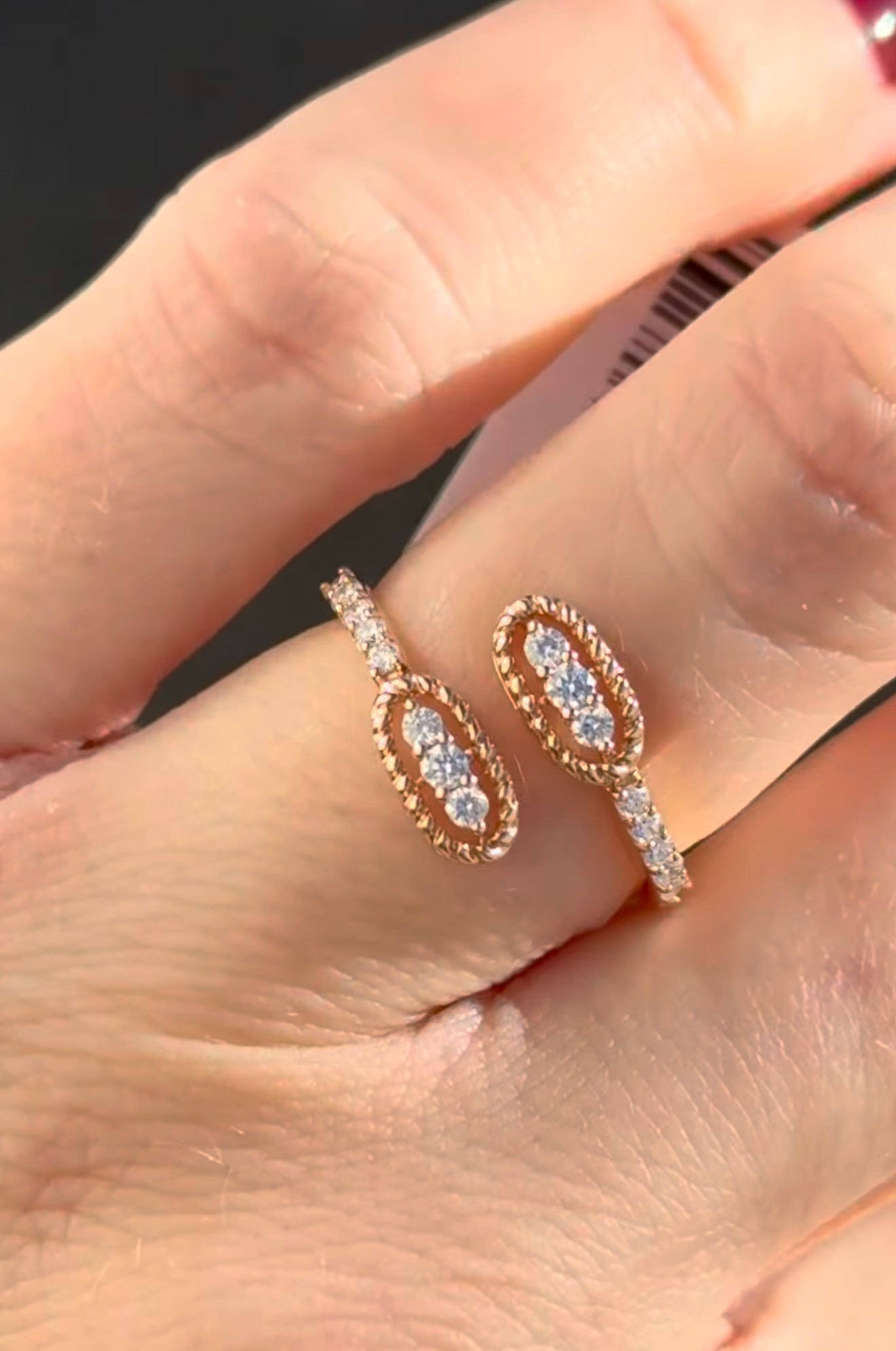 Rose Godl Lab Diamond Ring